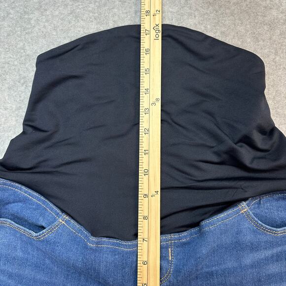 Isabel by Ingrid+Isabel Flare Maternity Jeans WMN 16 Blue Ankle Bootcut Med Wash - Picture 7 of 9